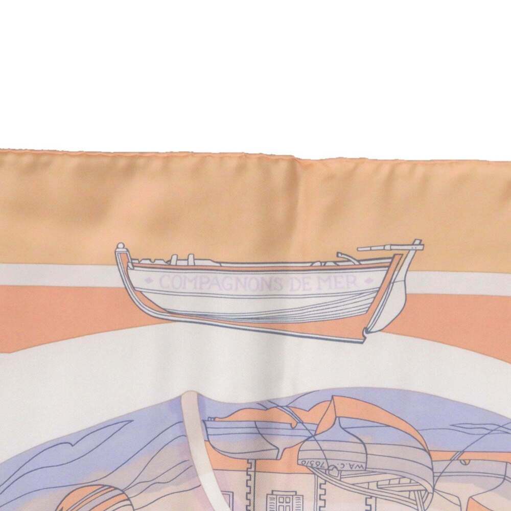 HERMES Authentic Orange Silk Scarf - Picture 3 of 5